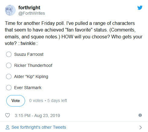 Twitter Poll, Fan Favorites